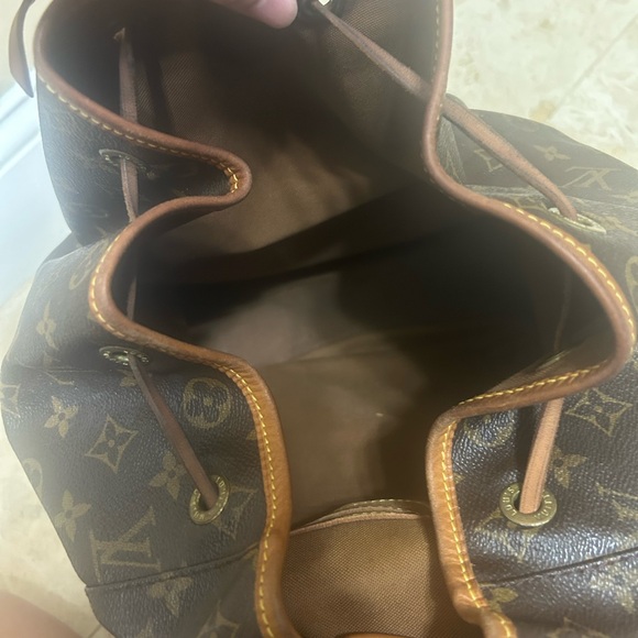 Louis Vuitton Montsouris Backpack MM Brown Canvas Vintage - Picture 5 of 6